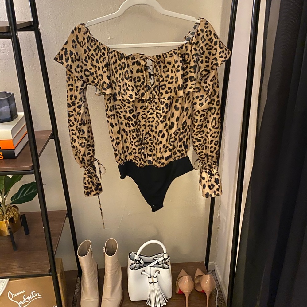 House of Harlow off the shoulder bodysuit
